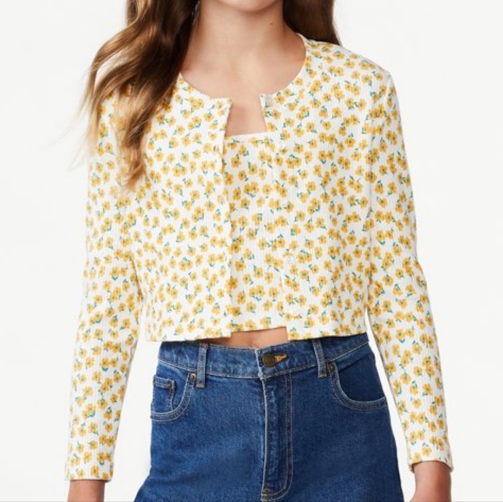 Free Assembly Girls Cropped Tank Top & Cartigan Set XL (14/16)